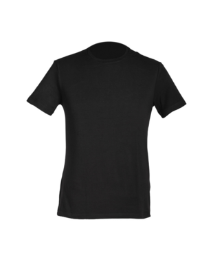 Black T-shirt Round Neckline