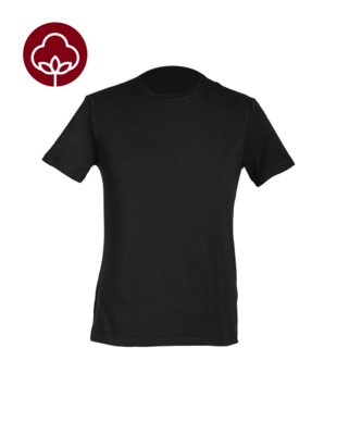 Black T-shirt with Round Neckline